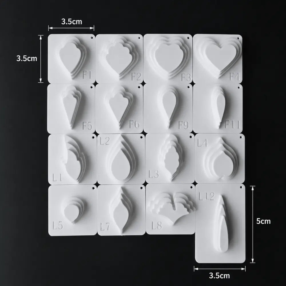 Petal & Leaf Wire Shaping Templates — 3-in-1 Mold Collection for DIY Flowers