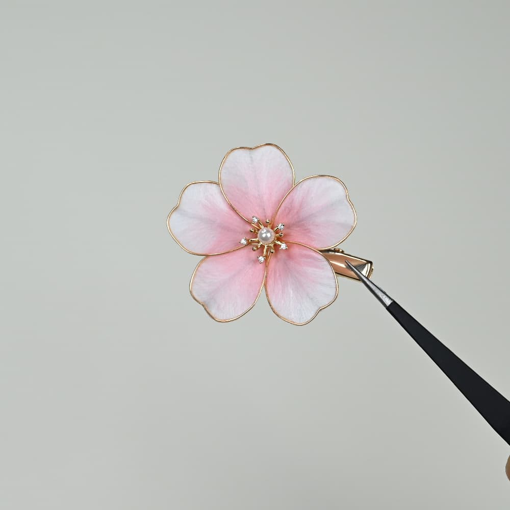 Handmade Ronghua-Cherry Blossom Hair Clip