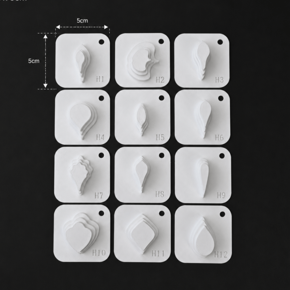 3-in-1 Petal Shaping Mold — Wire Forming Templates for DIY Flowers & Jewelry