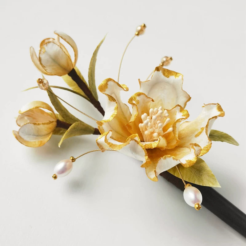 Handmade Ronghua-White Camellia