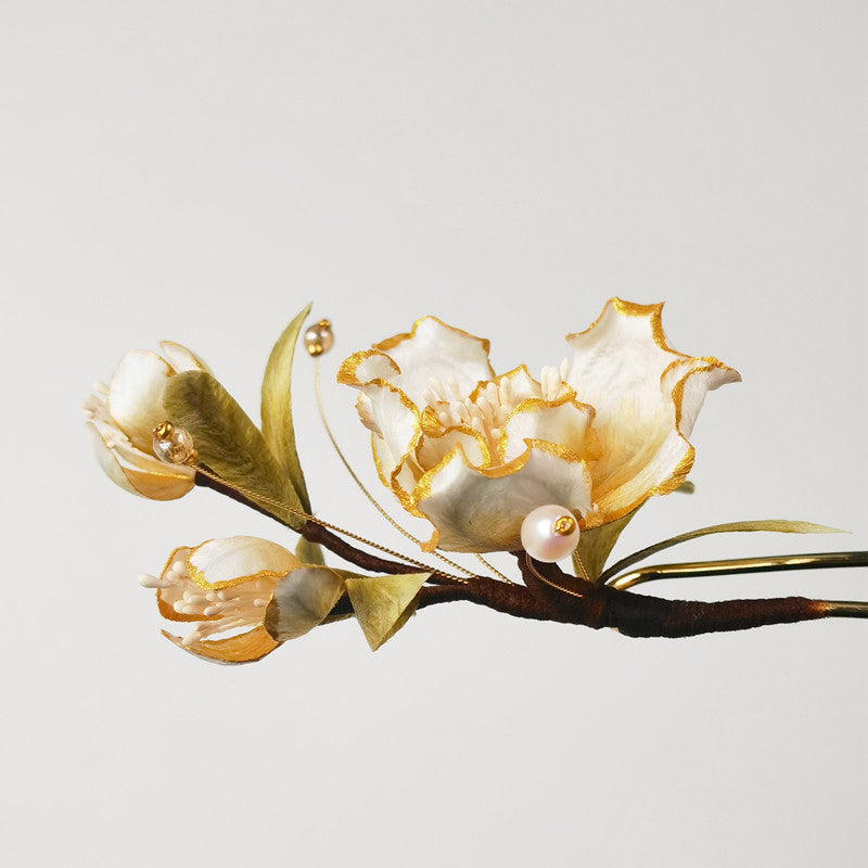 Handmade Ronghua-White Camellia