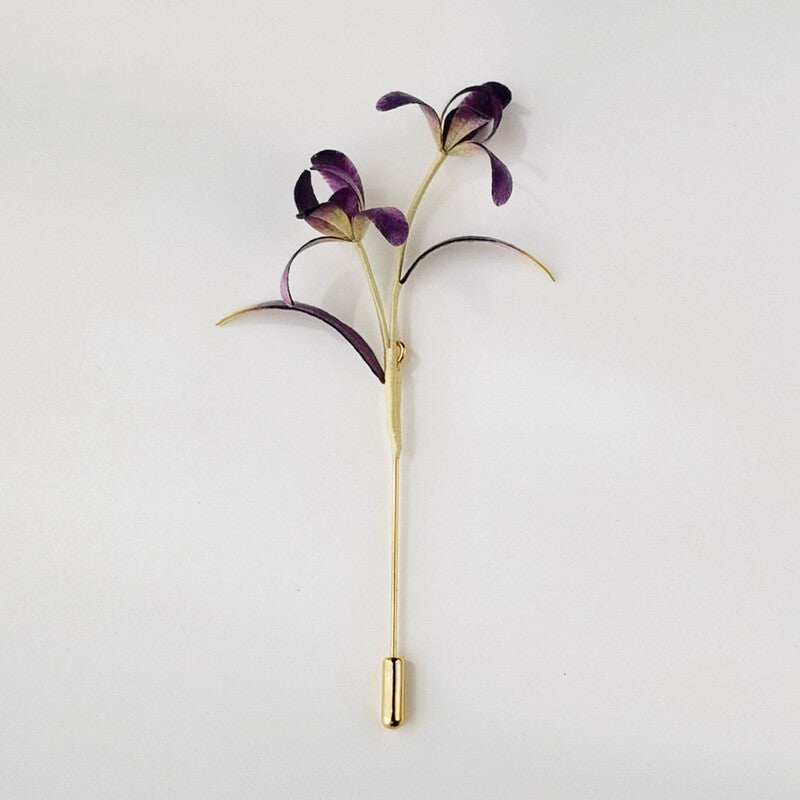 Handmade Ronghua- Twin Blossom Brooch