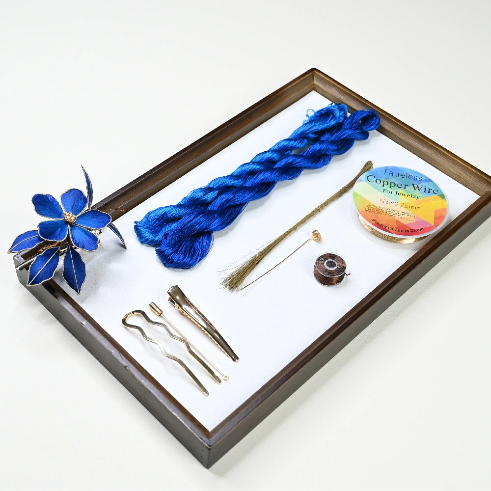 Ronghua DIY Kit--Royal Blue Flower