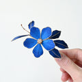 Handmade Ronghua-Royal Blue Flower