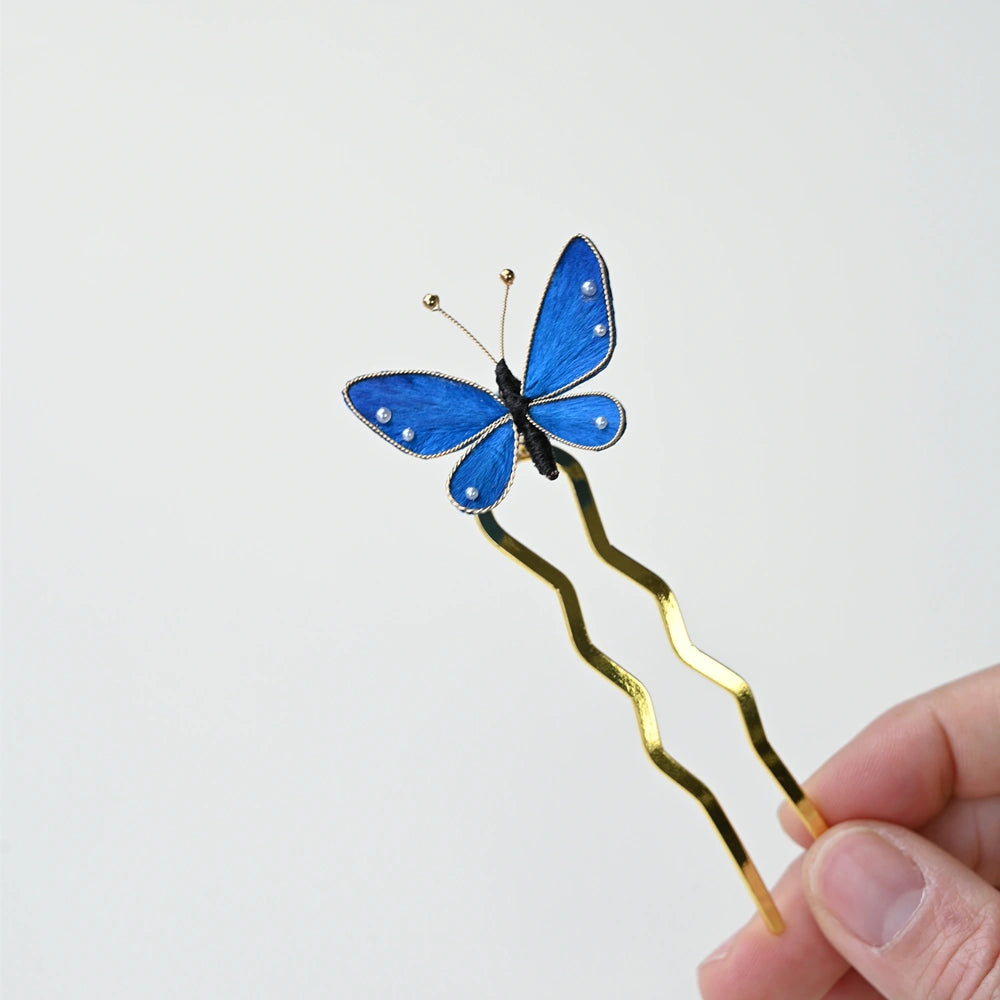 Handmade Ronghua-Royal Blue Butterfly