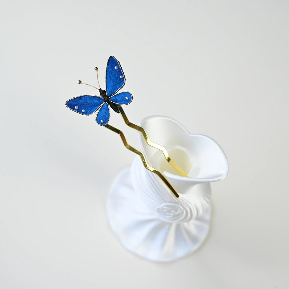 Handmade Ronghua-Royal Blue Butterfly