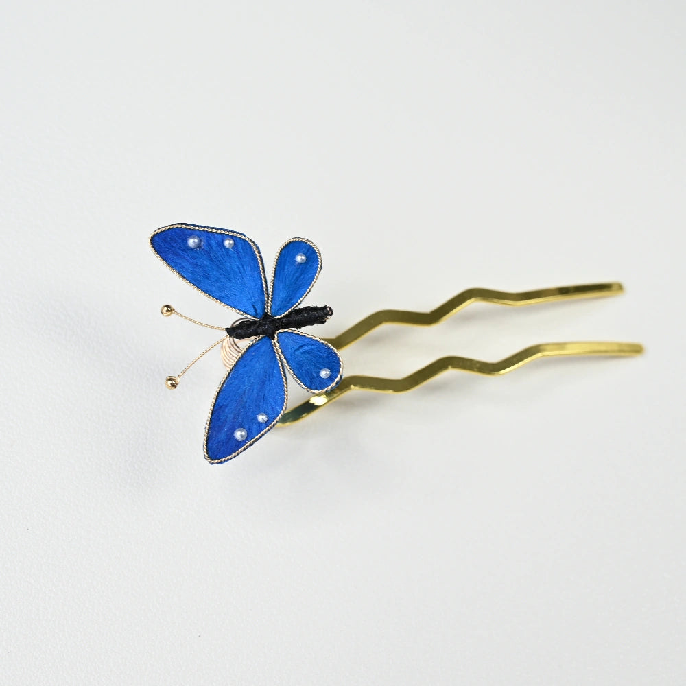 Handmade Ronghua-Royal Blue Butterfly