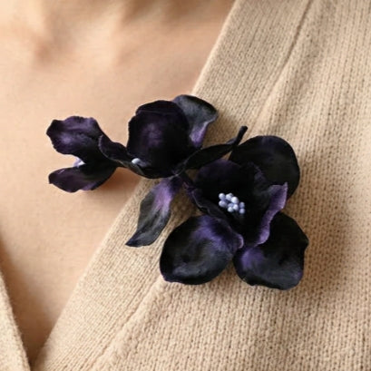 Handmade Ronghua-Dark Purple Iris