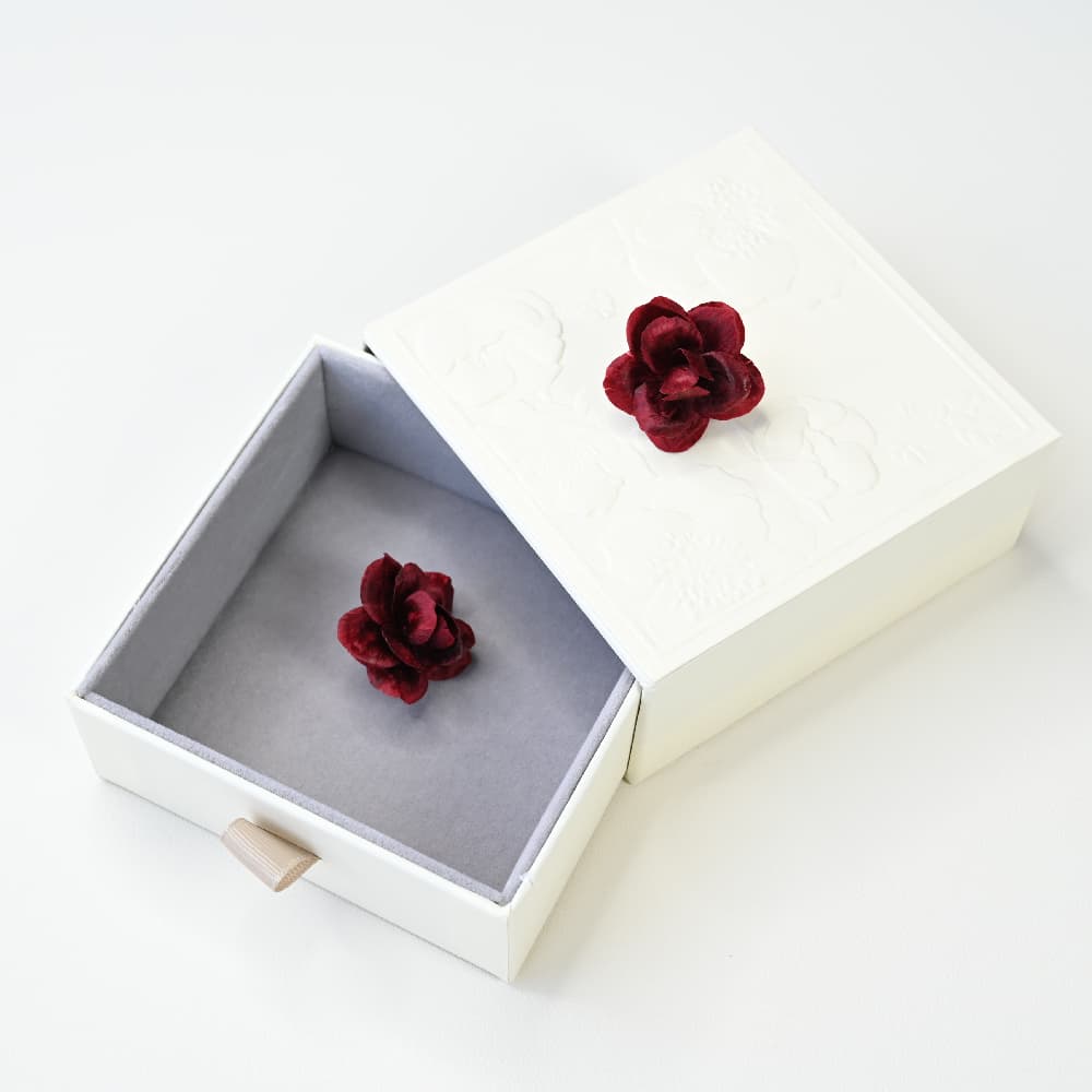 Handmade Ronghua – Red Rose Earrings