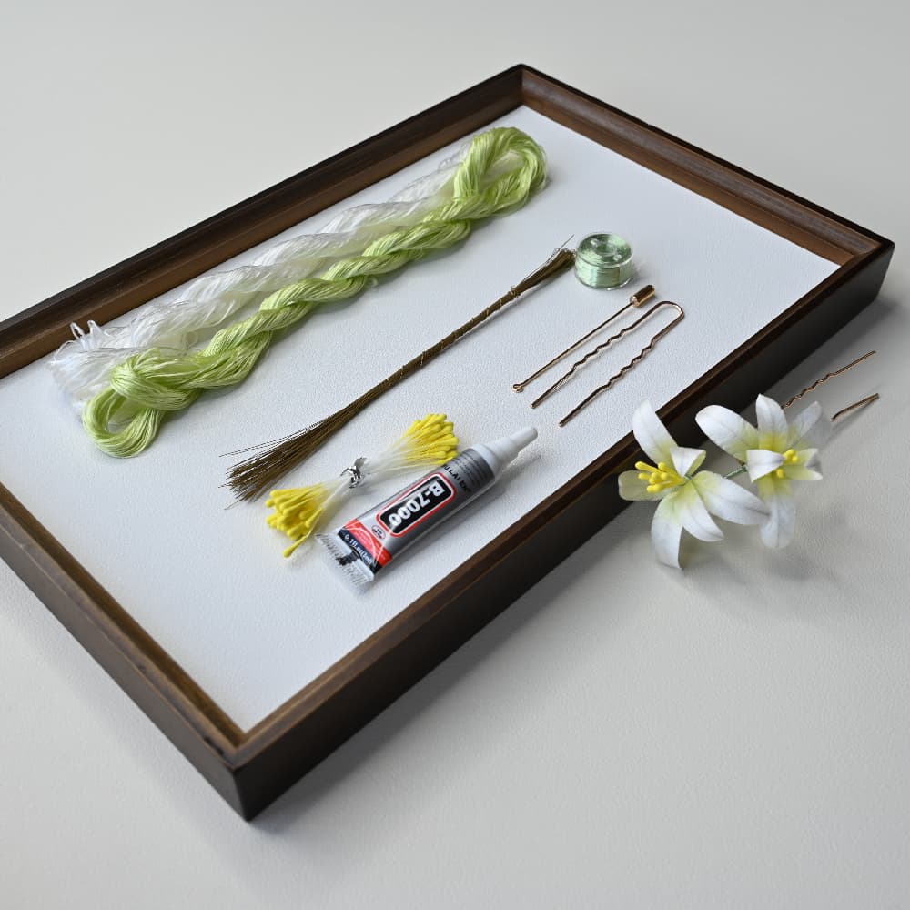 Ronghua DIY Kit--White Green Orchid