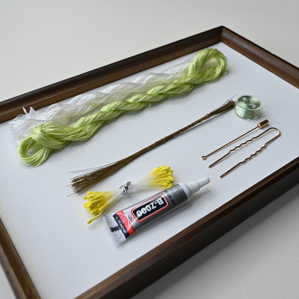 Ronghua DIY Kit--White Green Orchid