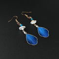 Handmade Ronghua – Blue Petal Drop Earrings