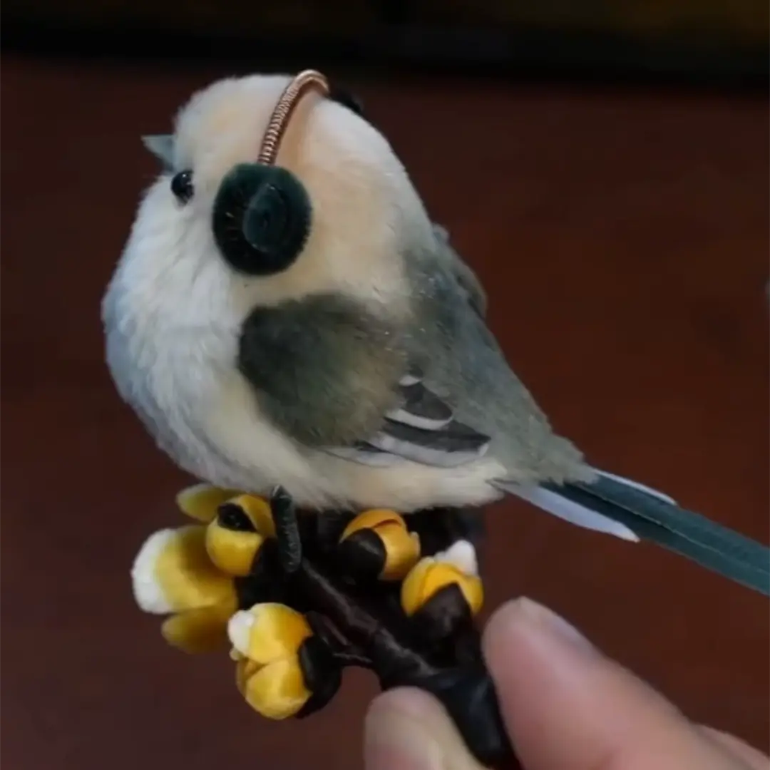Fluffy Bird Hair Clip