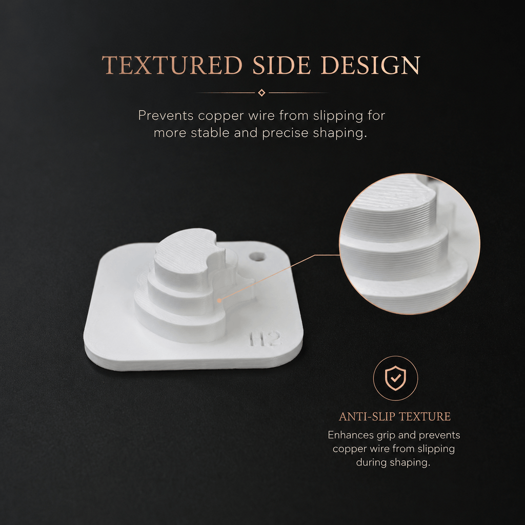 3-in-1 Petal Shaping Mold — Wire Forming Templates for DIY Flowers & Jewelry