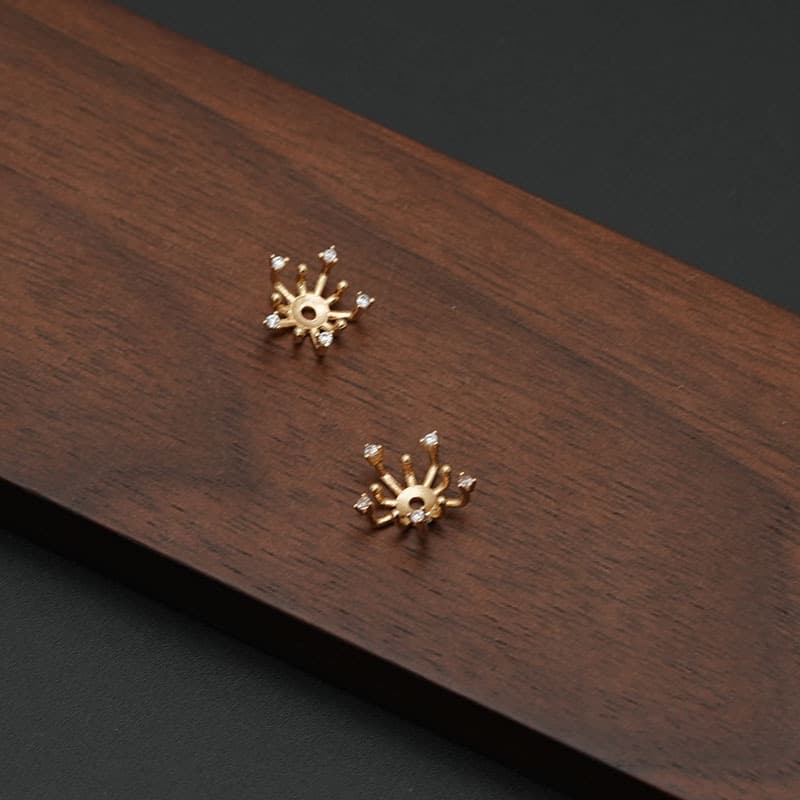 Rhinestone Flower Centers — Copper Bead Caps for Ronghua & Handmade Flowers