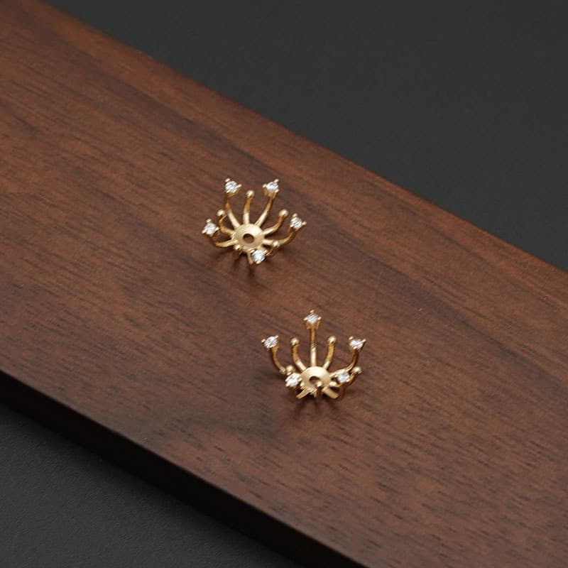 Rhinestone Flower Centers — Copper Bead Caps for Ronghua & Handmade Flowers