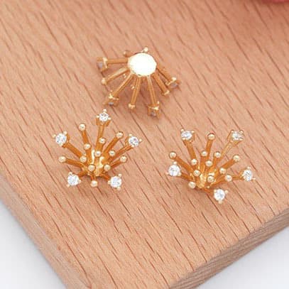 Rhinestone Flower Centers — Copper Bead Caps for Ronghua & Handmade Flowers