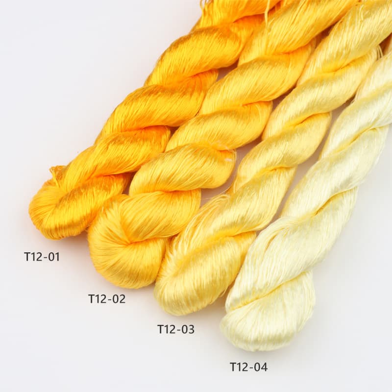 6A Mulberry Silk Thread for Ronghua T12 Yellow