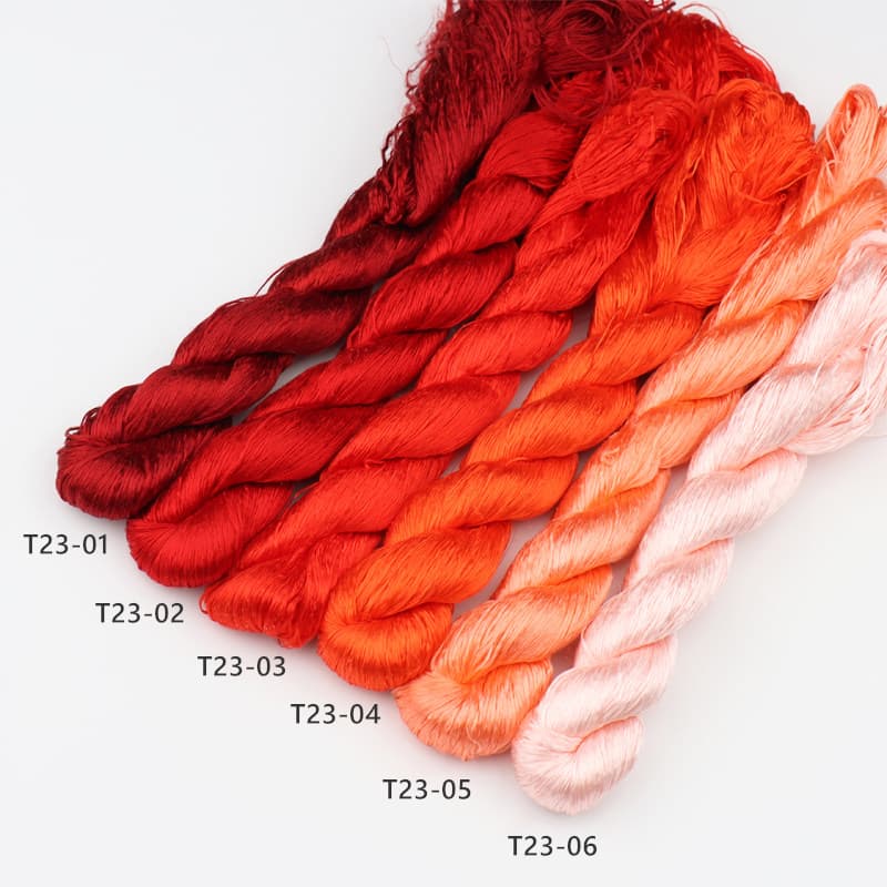 6A Mulberry Silk Thread for Ronghua T23 Red