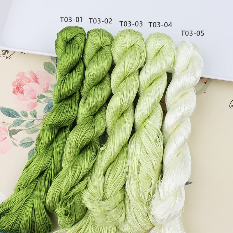 6A Mulberry Silk Thread for Ronghua T03 Green